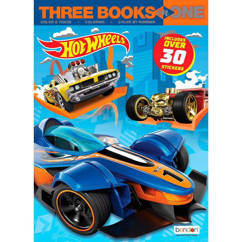 slide 1 of 7, Bendon Hot Wheels 3-in-1 Activity Book, 1 ct