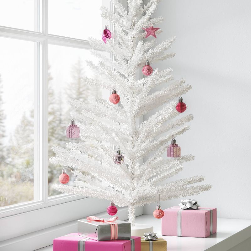 slide 2 of 4, 25ct Assorted Shatter-Resistant Christmas Tree Ornament Set Pink - Wondershop™, 25 ct