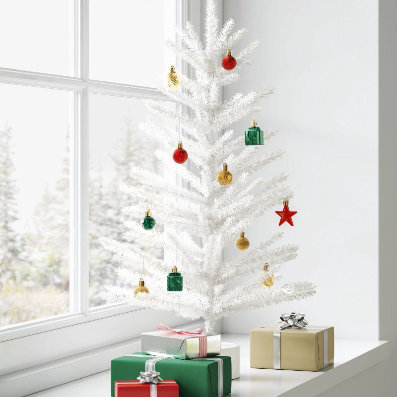 slide 2 of 4, 25ct Assorted Shatter-Resistant Christmas Tree Ornament Set Red/Green/Gold - Wondershop™, 25 ct