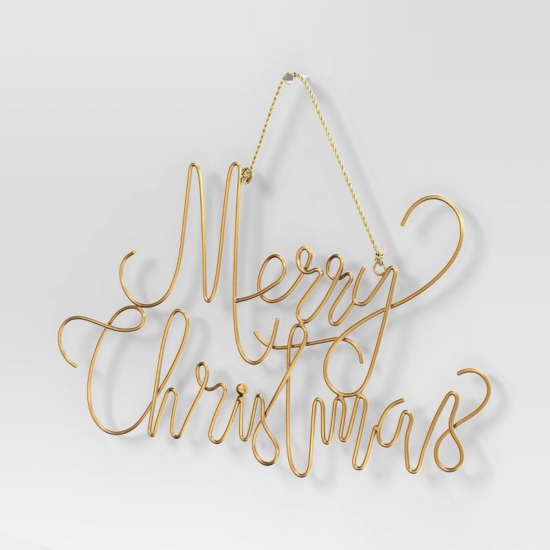slide 3 of 4, 'Merry Christmas' Metal Wire Wall Décor - Wondershop™, 1 ct