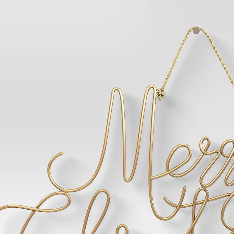 slide 4 of 4, 'Merry Christmas' Metal Wire Wall Décor - Wondershop™, 1 ct