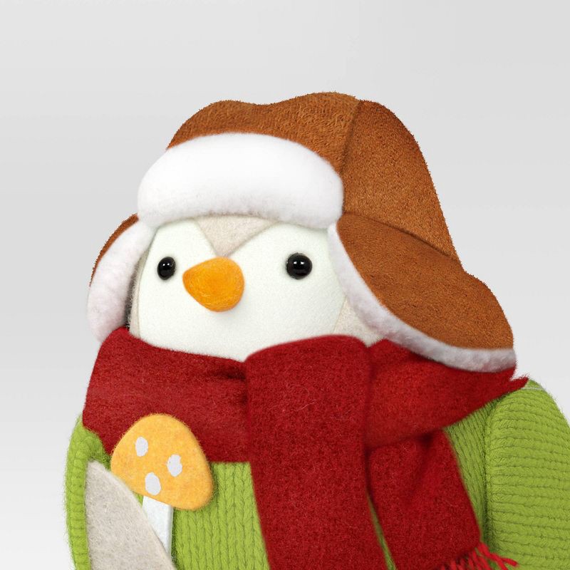 slide 4 of 4, Featherly Friends™ 'Acorn' Fabric Christmas Bird Figurine Holding Mushroom - Wondershop™, 1 ct