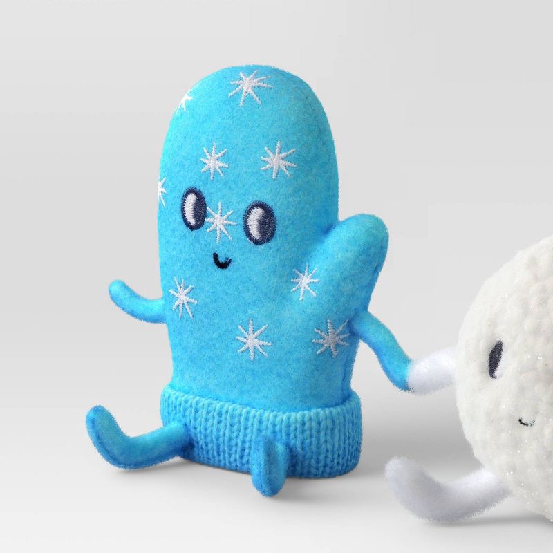 slide 4 of 4, Felt Mitten and Snowball Duo Christmas Figurine - Wondershop™, 1 ct