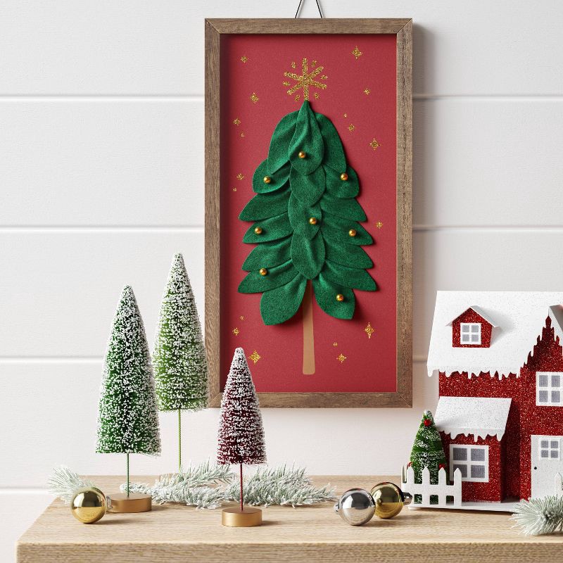 slide 2 of 4, 16.75"x8" Christmas Tree Wall Décor - Wondershop™, 1 ct