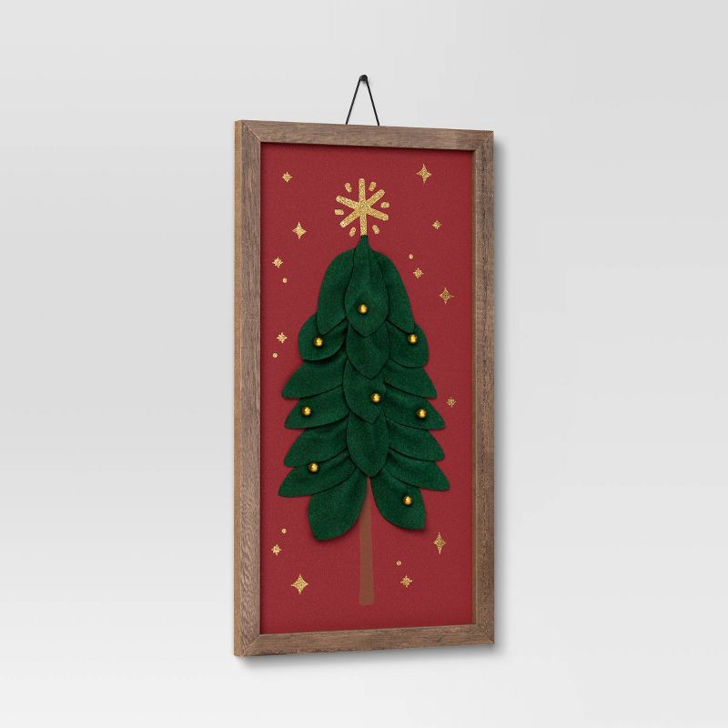 slide 3 of 4, 16.75"x8" Christmas Tree Wall Décor - Wondershop™, 1 ct