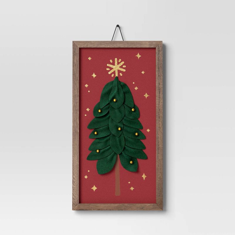 slide 1 of 4, 16.75"x8" Christmas Tree Wall Décor - Wondershop™, 1 ct