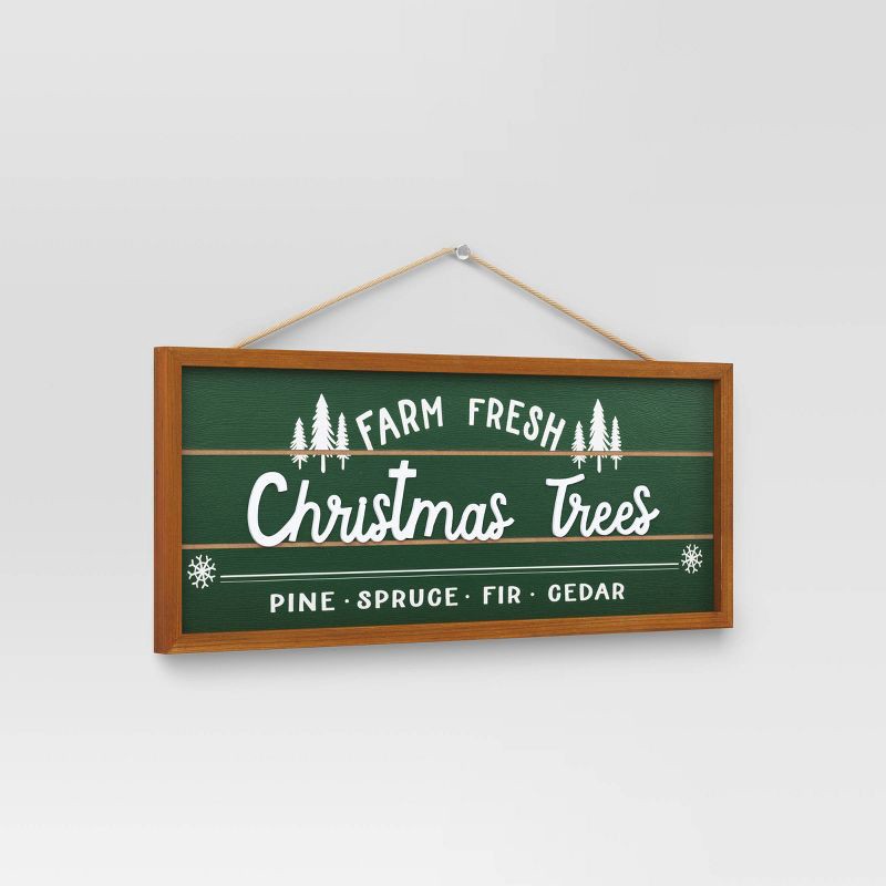 slide 3 of 4, 18.5"X7.5" 'Farm Fresh Christmas Trees' Wall Décor - Wondershop™, 1 ct