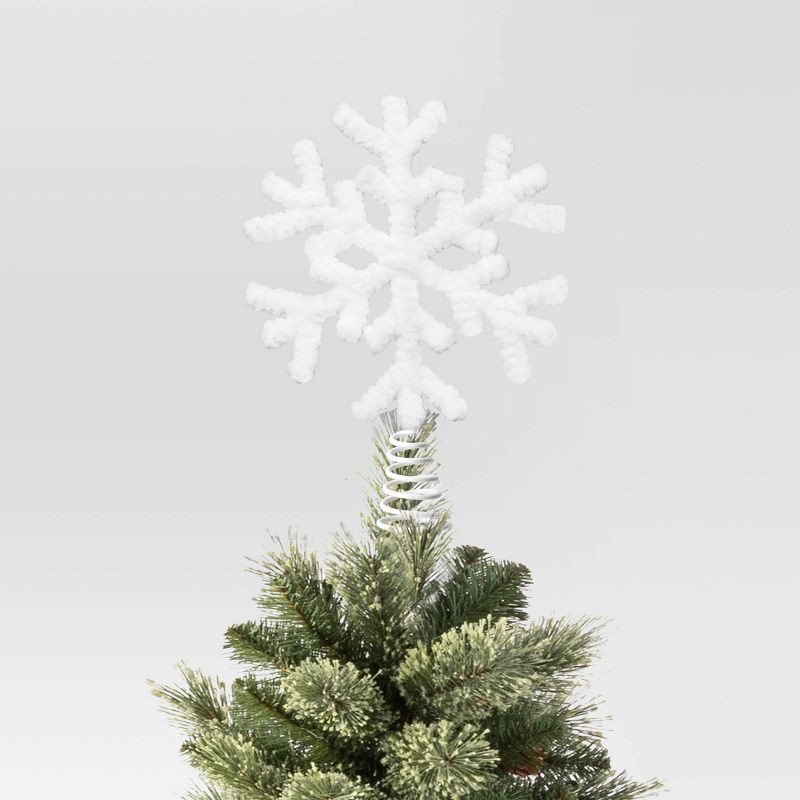 slide 1 of 2, 6" Snowflake Mini Christmas Tree Topper White - Wondershop™, 1 ct