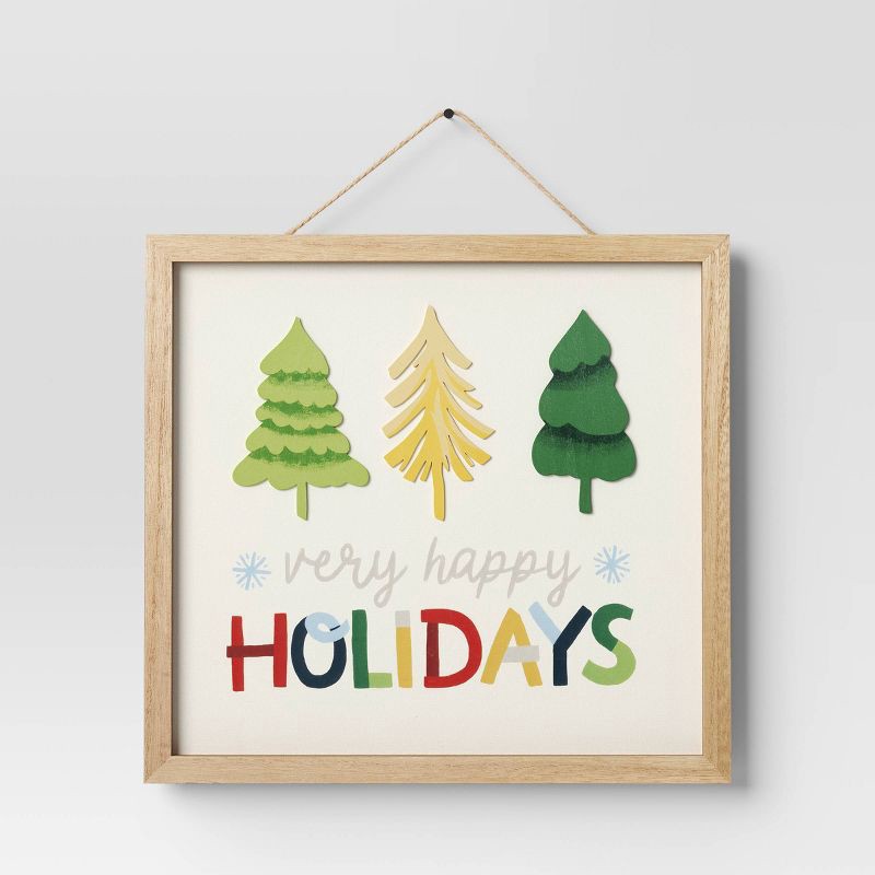 slide 1 of 4, 11.25"x12" 'Very Happy Holidays' Christmas Wall Décor - Wondershop™, 1 ct