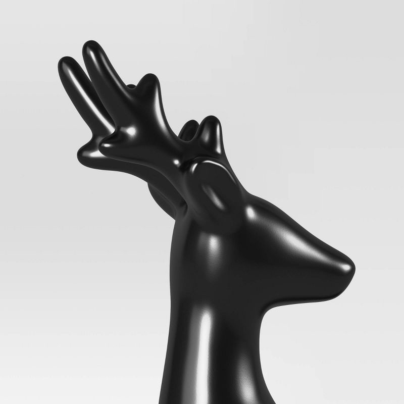 slide 3 of 3, Ceramic Walking Deer Christmas Animal Figurine - Wondershop™ Black, 1 ct