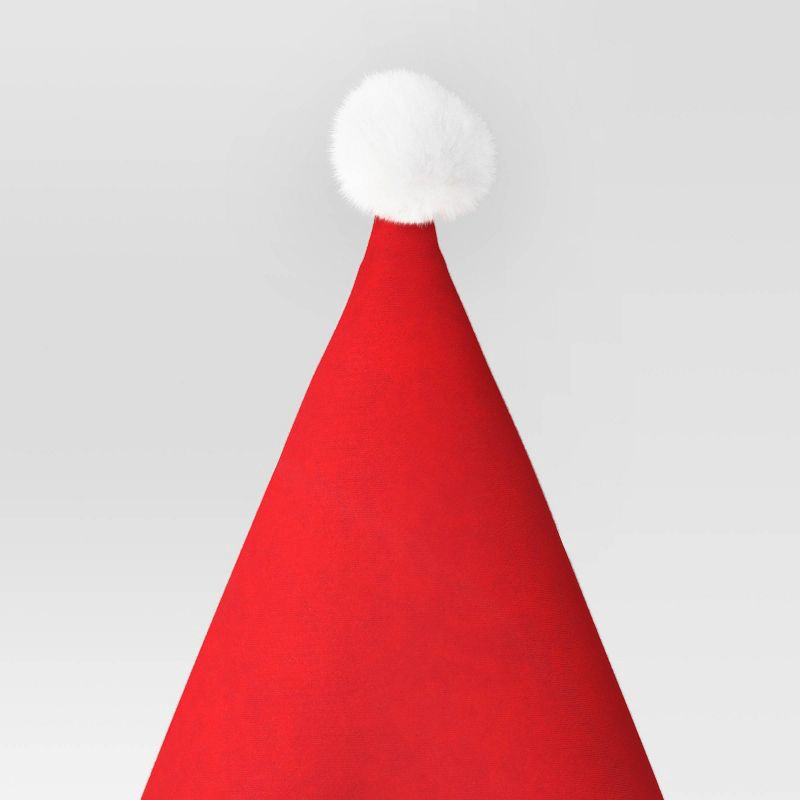 slide 2 of 3, 17" Faux Fur Classic Santa Christmas Costume Hat - Wondershop™ Red/White, 1 ct