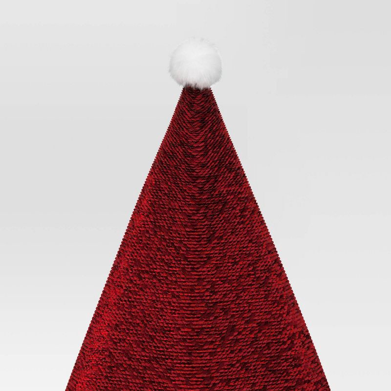 slide 2 of 4, 17" Flip Sequins Santa Christmas Hat - Wondershop™ Red/Green, 1 ct