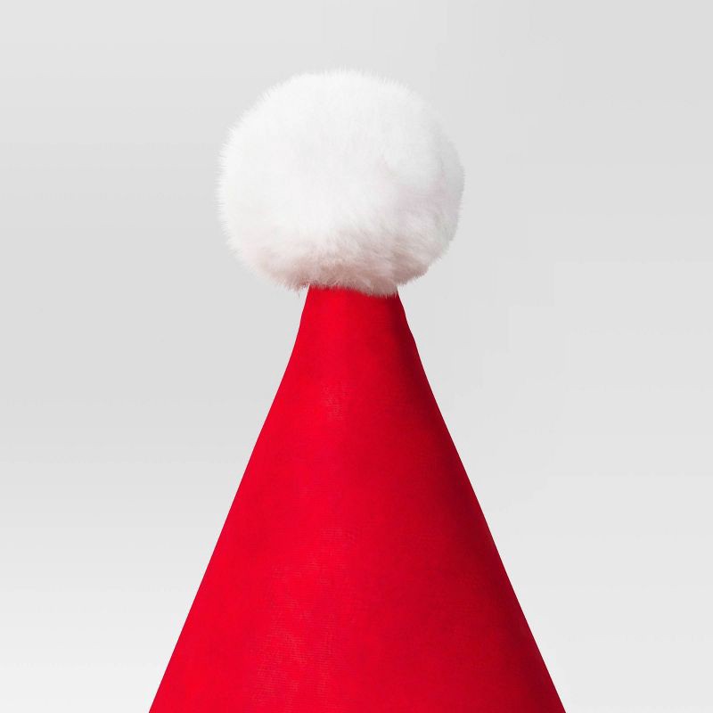 slide 3 of 3, 17" Santa Belt Christmas Hat - Wondershop™ Red/White, 1 ct