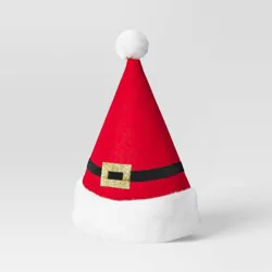 17" Santa Belt Christmas Hat - Wondershop™ Red/White