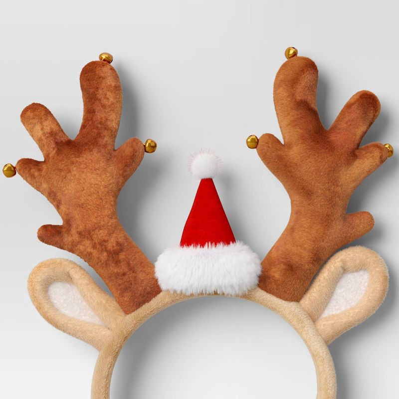 slide 2 of 3, Reindeer Antler Christmas Headband - Wondershop™ Brown, 1 ct