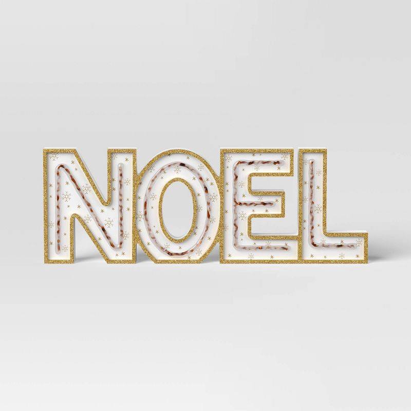 slide 3 of 4, Lit LED 'Noel' Christmas Tabletop Sign - Wondershop™, 1 ct