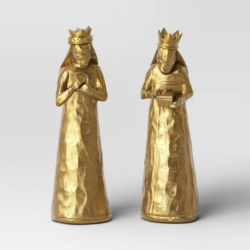 slide 2 of 3, 7pc Metallic Christmas Nativity Scene Figurine Set - Wondershop™ Gold, 7 ct