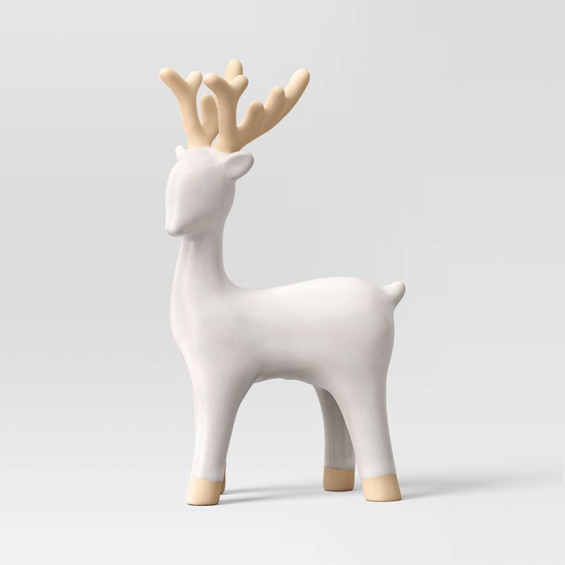 slide 4 of 5, 3pc Ceramic Deer Christmas Figurine Set - Wondershop™ White, 3 ct