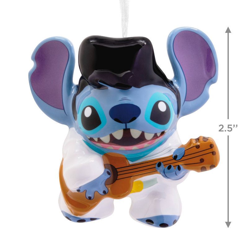 slide 4 of 7, Hallmark Disney Lilo & Stitch Rock Star Stitch Decoupage Christmas Tree Ornament, 1 ct