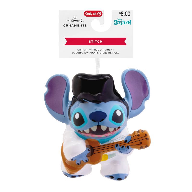 slide 7 of 7, Hallmark Disney Lilo & Stitch Rock Star Stitch Decoupage Christmas Tree Ornament, 1 ct