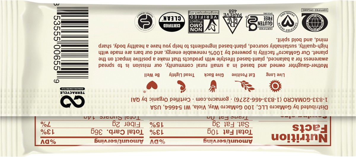slide 3 of 7, GoMacro Double Chocolate + Peanut Butter Chips MacroBar, 2.3 oz