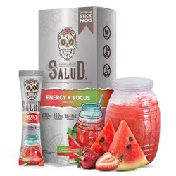 Salud Energy + Focus Strawberry Watermelon Electrolyte Drink Mix - 6pk/0.21oz Packet Sticks