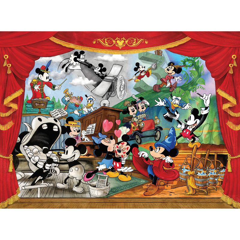 slide 4 of 5, Silver Select Disney Mickey Through the Years 1000pc Puzzle: Buffalo Games Jigsaw, Fantasy Theme, Problem Solving, 1000 ct