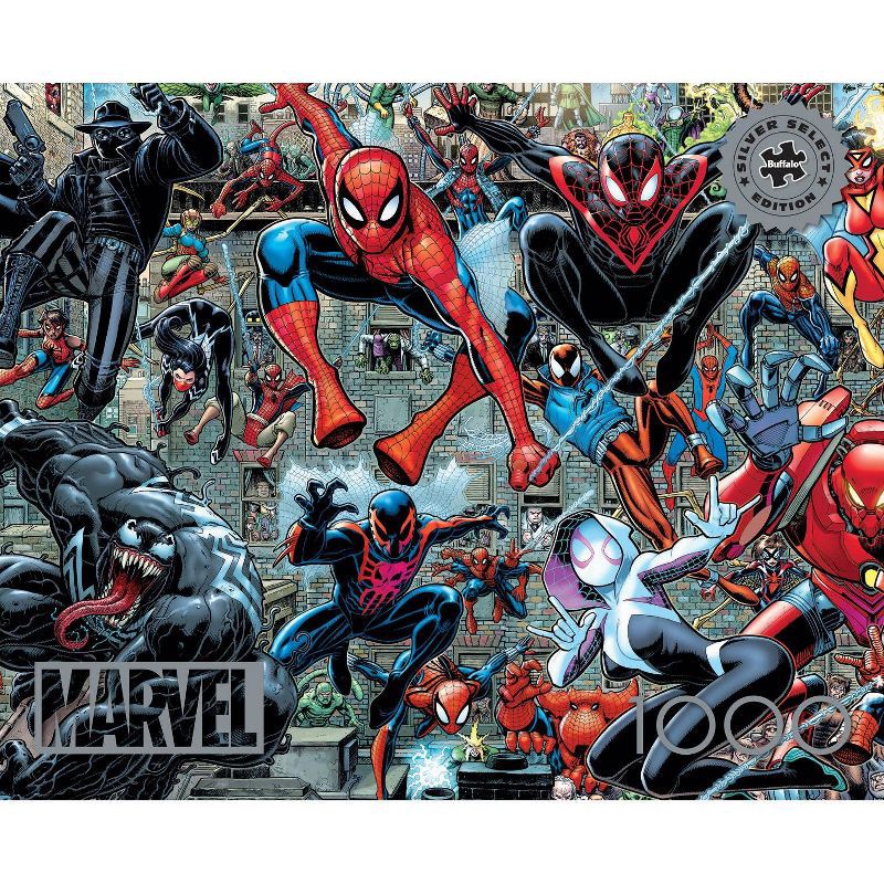 slide 4 of 5, Buffalo Games Silver Select Marvel Spider-verse 1000pc Puzzle, 1000 ct