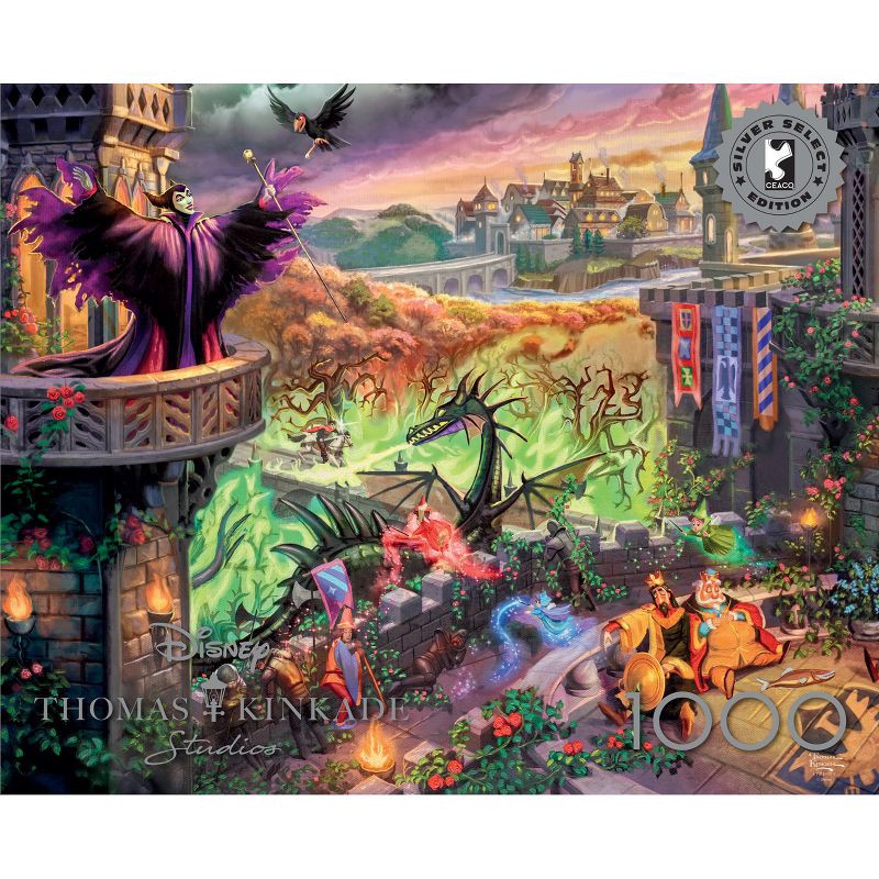 slide 3 of 5, Silver Select Thomas Kinkade Disney Maleficent 1000pc Puzzle: Fantasy Cardstock Jigsaw by Buffalo Games, 1000 ct