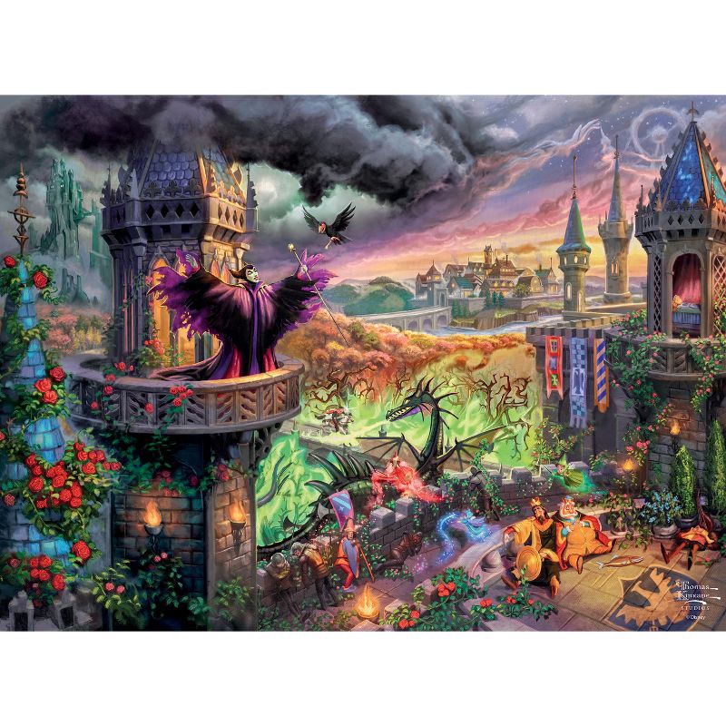 slide 4 of 5, Silver Select Thomas Kinkade Disney Maleficent 1000pc Puzzle: Fantasy Cardstock Jigsaw by Buffalo Games, 1000 ct