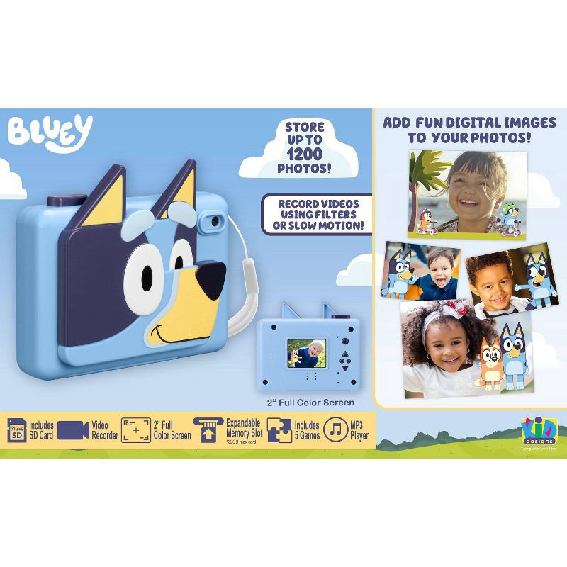 slide 2 of 6, Bluey Digital Camera: Creative Thinking, Pretend Phones & Electronics, Bluey License, 1 ct