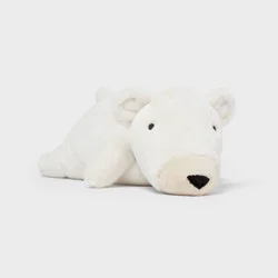 Polar Bear Weighted Plush Kids' Throw Pillow White - Pillowfort™