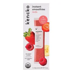 Kencko Reds Organic Instant Fruit & Veggie Smoothies Powdered Drink Mix - 4pk/.78 oz Packets
