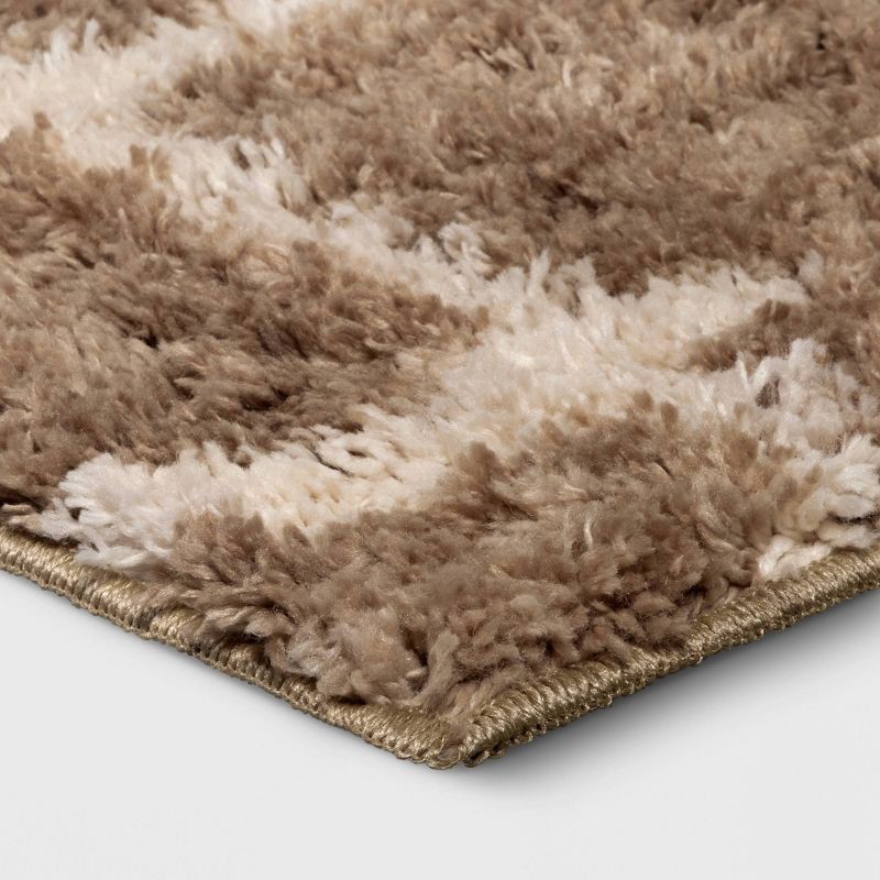 slide 3 of 4, 5'x7' Broken Grid Shag Area Rug Natural/Ivory - Threshold™, 1 ct