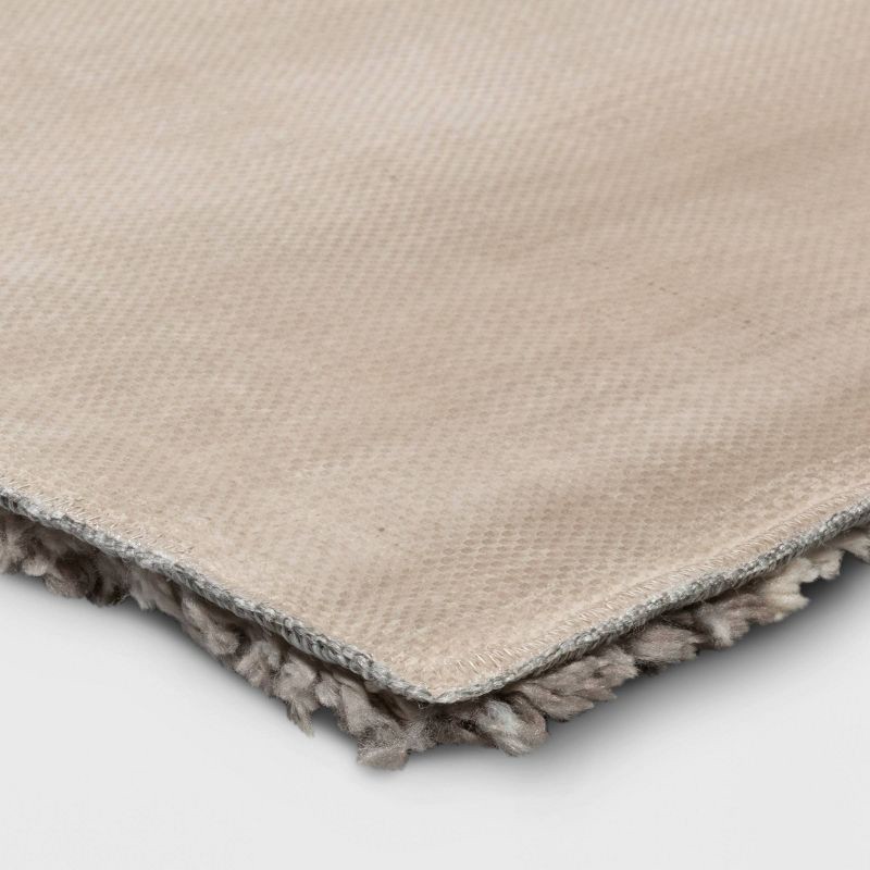 slide 4 of 4, 5'x7' Broken Grid Shag Area Rug Natural/Ivory - Threshold™, 1 ct