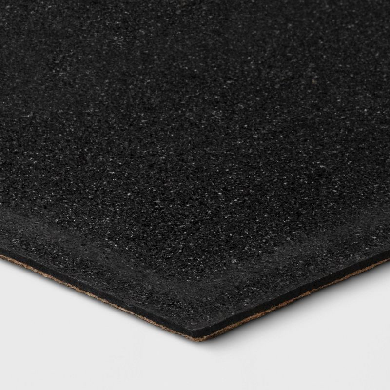 slide 4 of 4, 1'6"x2'6" 'Welcome' Embossed Doormat Black - Threshold™, 1 ct