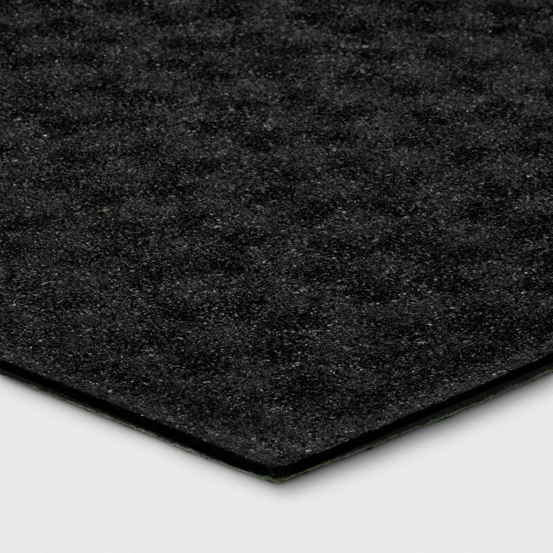 slide 4 of 4, 1'6"x2'6" Absorbing Embossed Floral Doormat Green - Room Essentials™: Outdoor & Indoor Skid-Resistant Door Mat, 1 ct