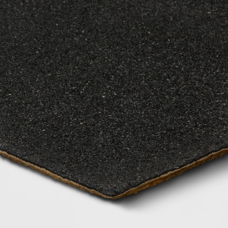 slide 4 of 4, 1'6"x2'6" 'Hello' Bright Block Faux Coir Doormat Beige - Room Essentials™: Outdoor Welcome Mat, High Pile, All-Weather, 1 ct