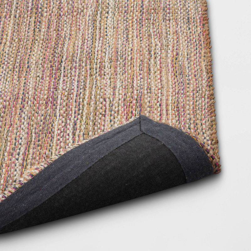 slide 4 of 4, 2'4"x7' Handloom Runner Rug - Threshold™: Abstract Jute & Cotton, Medium Pile, Indoor, OEKO-TEX Certified, 1 ct