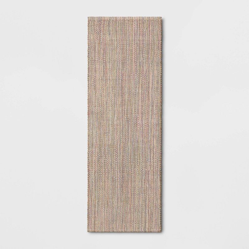slide 1 of 4, 2'4"x7' Handloom Runner Rug - Threshold™: Abstract Jute & Cotton, Medium Pile, Indoor, OEKO-TEX Certified, 1 ct