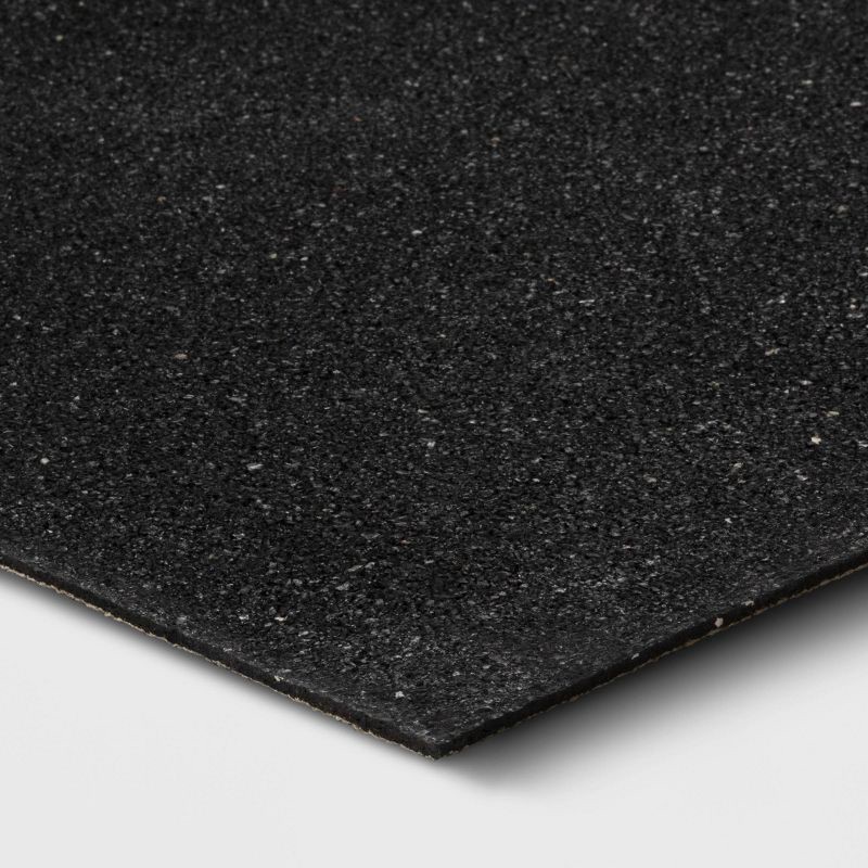 slide 4 of 4, 2'x3' Driftwood Medallion Half Round Doormat Beige - Threshold™: Outdoor Rubber Backed Low Pile Door Mat, 1 ct