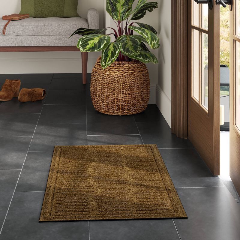 slide 2 of 4, 1'6"x2'6" Mega Scrapper Broken Sticks Floormat Beige - Threshold™: Outdoor & Kitchen Floor Mat, All-Weather, UV-Resistant, 1 ct