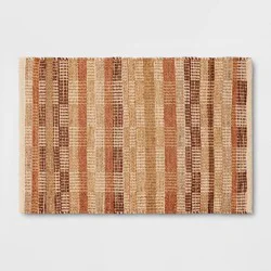2'x3' Handwoven Accent Rug Brown - Threshold™: Rectangle, Low Pile, Indoor, Cotton & Jute, Entryway Rug