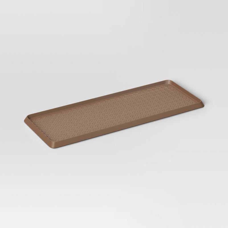 slide 1 of 3, 1'2"x3'2" Lattice Tread Boot Tray Tan - Threshold™, 1 ct