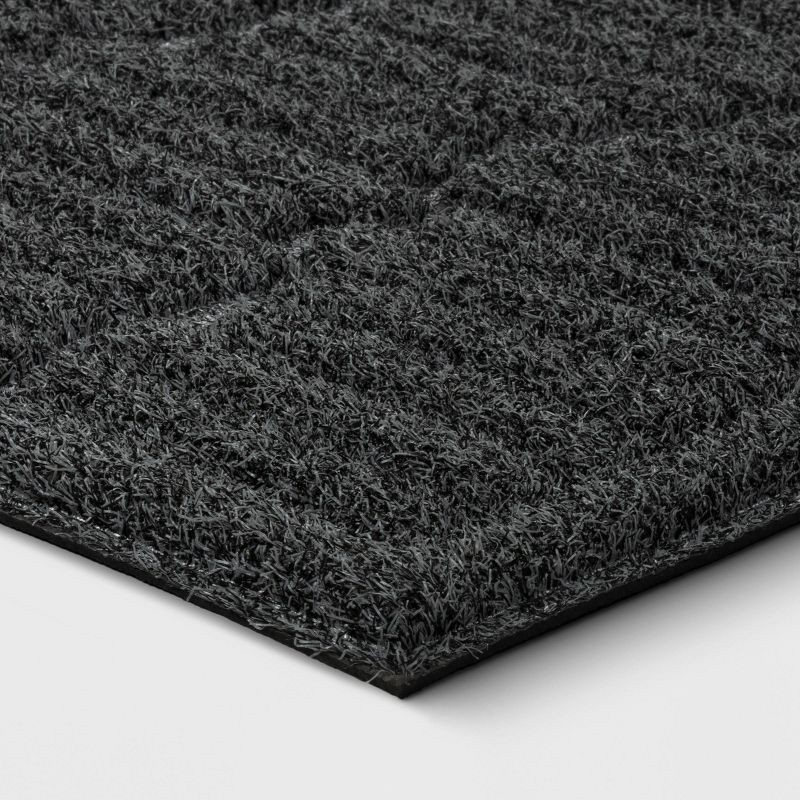 slide 3 of 4, 1'6"x2'6" Mega Scrapper Broken Sticks Floormat Gray - Threshold™: Outdoor & Kitchen Floor Mat, All-Weather, Skid-Resistant, 1 ct