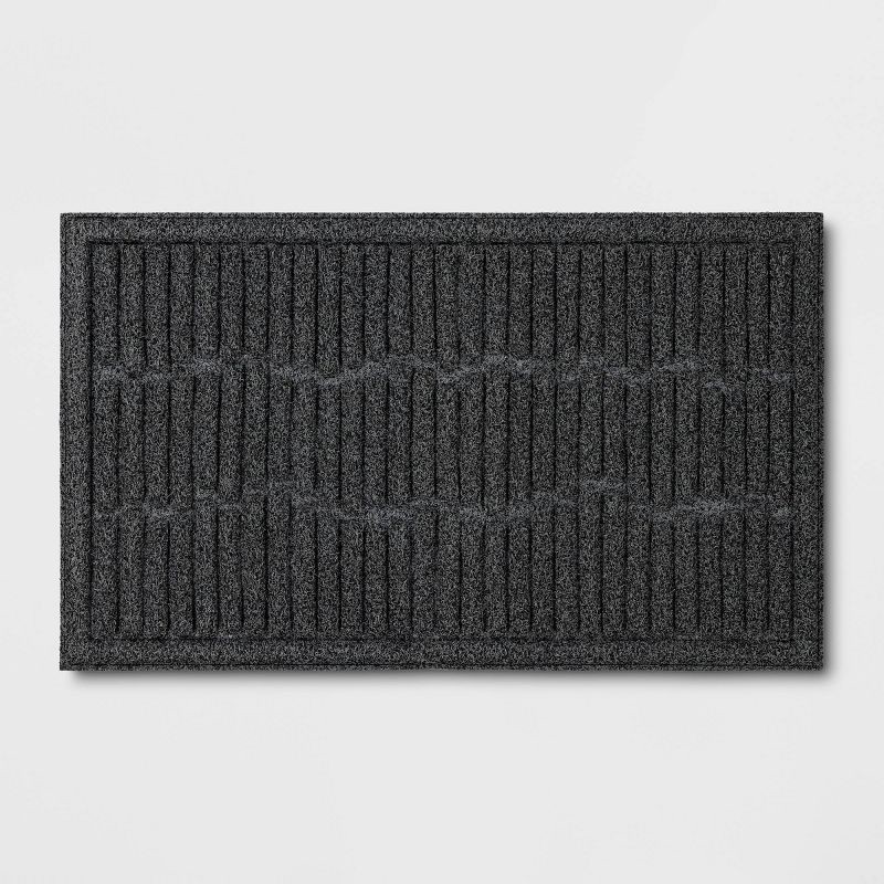 slide 1 of 4, 1'6"x2'6" Mega Scrapper Broken Sticks Floormat Gray - Threshold™: Outdoor & Kitchen Floor Mat, All-Weather, Skid-Resistant, 1 ct