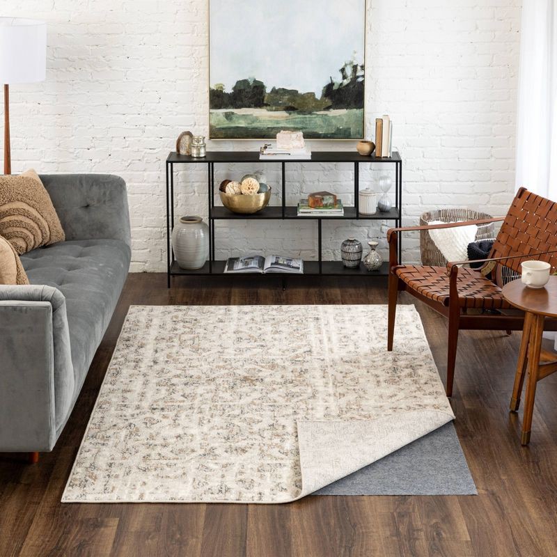 slide 8 of 9, Karastan 4'x6' All Purpose Rug Pad Gray: Skid-Resistant Rectangle, Latex Backing, Area Rug Padding, 1 ct