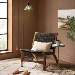 Smoked Glass Floor Lamp Black - Threshold™