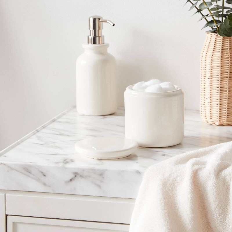 slide 2 of 4, New Traditional Ceramic Bath Canister - Threshold™, 1 ct