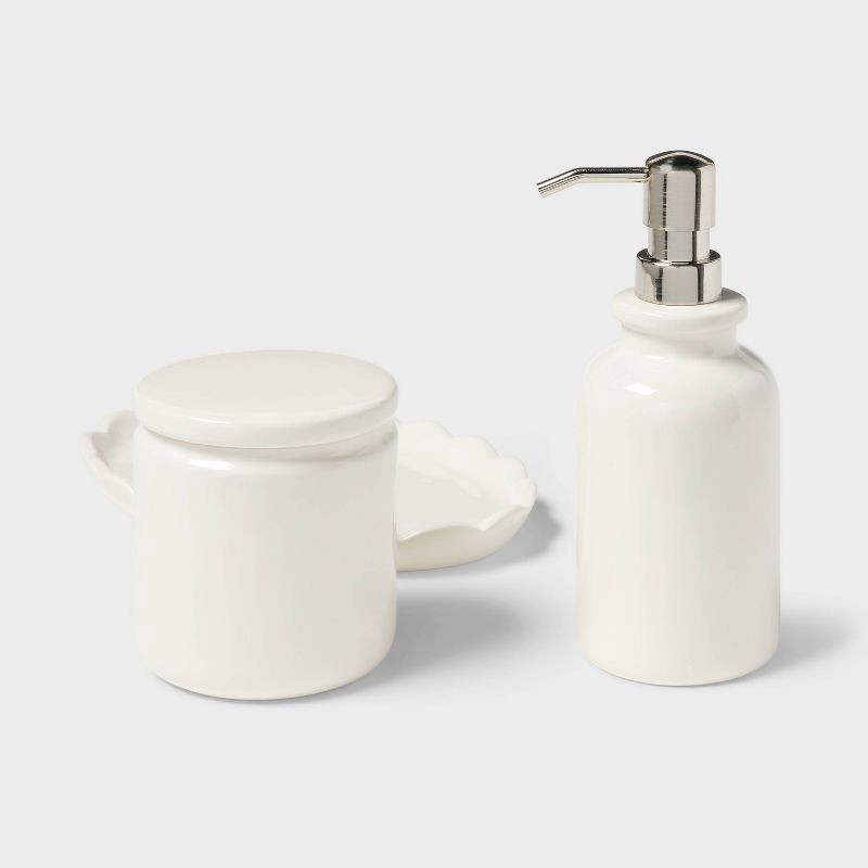 slide 4 of 4, New Traditional Ceramic Bath Canister - Threshold™, 1 ct